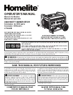 Homelite UT903655 Operator'S Manual preview