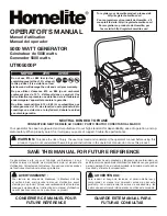 Preview for 1 page of Homelite UT905000P Operator'S Manual