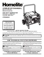 Homelite UT905000S Operator'S Manual preview