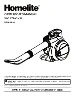 Preview for 1 page of Homelite VAC ATTACK II UT08542A Operator'S Manual