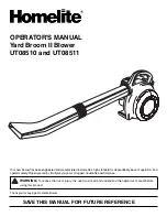 Homelite YARD BROOM II BLOWER UT08510 Operator'S Manual preview