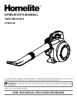 Предварительный просмотр 1 страницы Homelite YARD BROOM II UT08512A Operator'S Manual