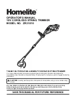 Homelite ZR31810 Operator'S Manual предпросмотр