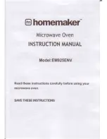 Homemaker EM925ENV Instruction Manual preview