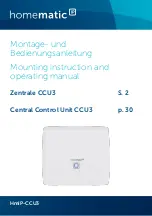 Homematic IP HmIP-CCU3 Mounting Instruction And Operating Manual предпросмотр