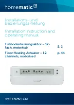 Предварительный просмотр 1 страницы Homematic IP HmIP-FALMOT-C12 Installation Instructions And Operating Manual