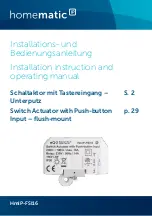 Homematic IP HmIP-FSI16 Installation Instructions And Operating Manual предпросмотр