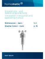 Предварительный просмотр 1 страницы Homematic IP HmIP-SWO-B Installation Instructions And Operating Manual