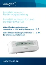 Homematic IP HmIPW-FALMOT-C12 Installation Instructions And Operating Manual предпросмотр