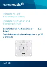 HomeMatic 156757 Installation Instructions And Operating Manual preview