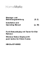 HomeMatic HM-Dis-EP-WM55 Installation And Operating Manual предпросмотр