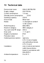 Предварительный просмотр 70 страницы HomeMatic HM-LC-BI1PBU-FM Installation And Operating Manual