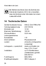 Preview for 36 page of HomeMatic HM-LC-Dim1TPBU-FM Installation And Operating Manual