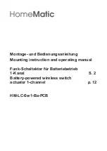 HomeMatic HM-LC-Sw1-Ba-PCB Mounting Instruction And Operating Manual preview