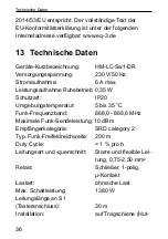 Preview for 36 page of HomeMatic HM-LC-Sw1-DR Installation And Operating Manual