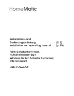 HomeMatic HM-LC-Sw4-DR Installation And Operating Manual preview