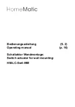 Preview for 1 page of HomeMatic HM-LC-Sw4-WM Operating Manual