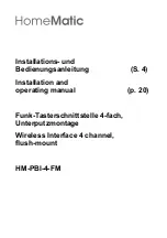 HomeMatic HM-PBI-4-FM Installation And Operating Manual preview