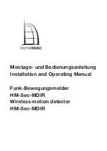 HomeMatic HM-Sec-MDIR Installation And Operating Manual предпросмотр