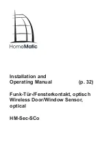 HomeMatic HM-Sec-SCo Installation And Operating Manual предпросмотр