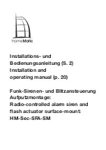 HomeMatic HM-Sec-SFA-SM Installation And Operating Manual preview