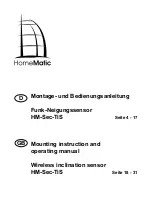 HomeMatic HM-Sec-TiS Mounting Instruction And Operating Manual предпросмотр