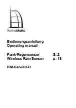 Предварительный просмотр 1 страницы HomeMatic HM-Sen-RD-O Operating Manual