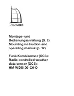 Предварительный просмотр 1 страницы HomeMatic HM-WDS100-C6-O Mounting Instruction And Operating Manual