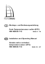 HomeMatic HM-WDS30-T-O Installation And Operating Manual preview