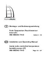 HomeMatic HM-WDS40-TH-I Nstallation And Operating Manual предпросмотр