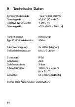 Предварительный просмотр 14 страницы HomeMatic HM-WDS40-TH-I Nstallation And Operating Manual