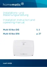 Preview for 1 page of HomeMatic HmIP-MIOB Installation Instructions And Operating Manual