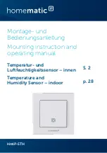 HomeMatic HmIP-STH Mounting Instruction And Operating Manual preview