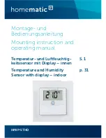 HomeMatic HMIP-STHD Mounting Instruction And Operating Manual preview