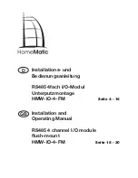 HomeMatic HMW-IO-4-FM Installation And Operating Manual preview