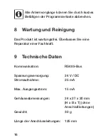 Предварительный просмотр 16 страницы HomeMatic HMW-IO-4-FM Installation And Operating Manual