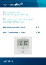 Предварительный просмотр 1 страницы HomeMatic IP Wall Thermostat - basic HmIP-WTH-B Mounting Instruction And Operating Manual