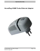 HomePlug 8500E Operating Instructions Manual preview