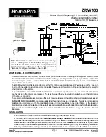 Предварительный просмотр 1 страницы HomePro ZRW103 Manual