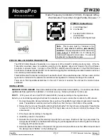 HomePro ZTW230 Instructions Manual preview