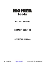 HOMER tools MG-160 Operating Manual preview