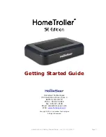 HomeSeer Technologies HomeTroller SE Edition Getting Started Manual preview