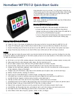 Preview for 1 page of HomeSeer WFTT07-2 Quick Start Manual