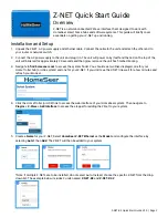 HomeSeer Z-NET Quick Start Manual предпросмотр