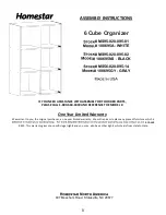 Preview for 8 page of Homestar 108695A Assembly Instructions Manual