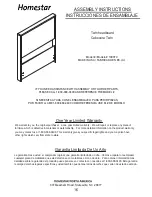 Preview for 15 page of Homestar Mainstays 109079 Assembly Instructions Manual