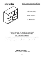 Preview for 21 page of Homestar MAINSTAYS BRM0083CBK Assembly Instructions Manual