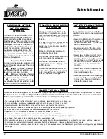 Preview for 4 page of Homestead HI-P-BG-60 Operator'S Manual