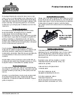 Preview for 3 page of Homestead Independence HI-I-BX-48 Operator'S Manual