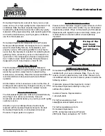 Preview for 3 page of Homestead Independence HI-I-LR-48 Operator'S Manual